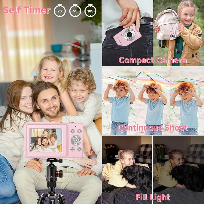 Digital Camera, 44MP Compact Camera, FHD 1080P Point and Shoot Digital Cameras - Image 5