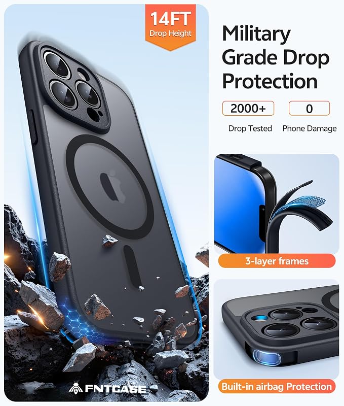 FNTCASE for iPhone 13 Pro Case: Translucent Matte Cases - Image 5