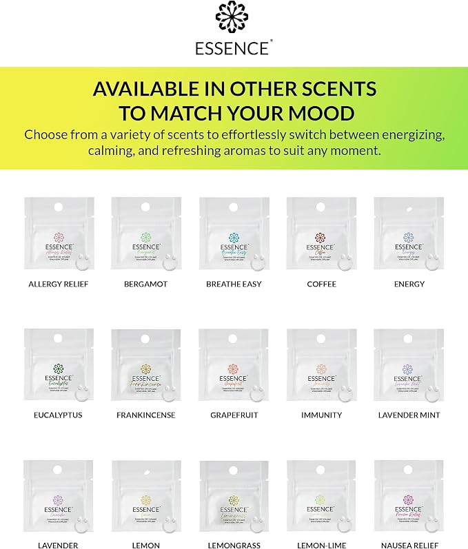 Essence Wearable Aromatherapy Nasal Diffuser – Lemon-Lime Essential Oil Nose - Image 7