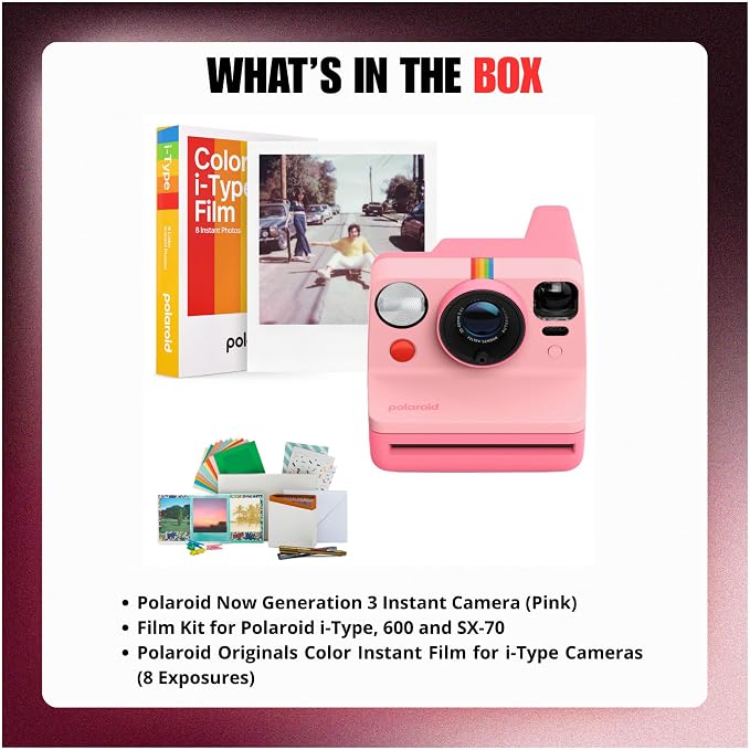 Polaroid Now Generation 3 Instant Camera Bundle - Image 5