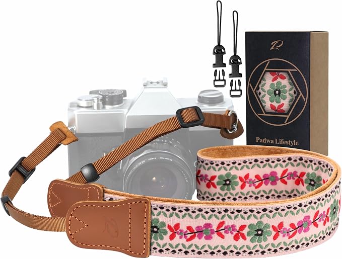 Padwa Lifestyle Embroidered Floral Camera Strap by PadwaLifestyleCameraStrap
