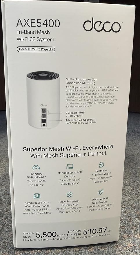TP-Link Deco XE75 Pro AXE5400 Tri-Band WiFi 6E Mesh System - Image 12