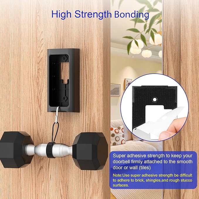 Adhesive Doorbell Mount No-Drill Compatible - Image 4