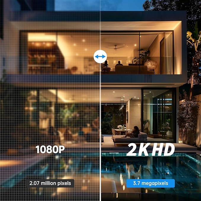 2K Light Bulb Camera Outdoor, 2.4/5GHz Wi-Fi 6 Security Cameras Wireless Outdoor - Image 6