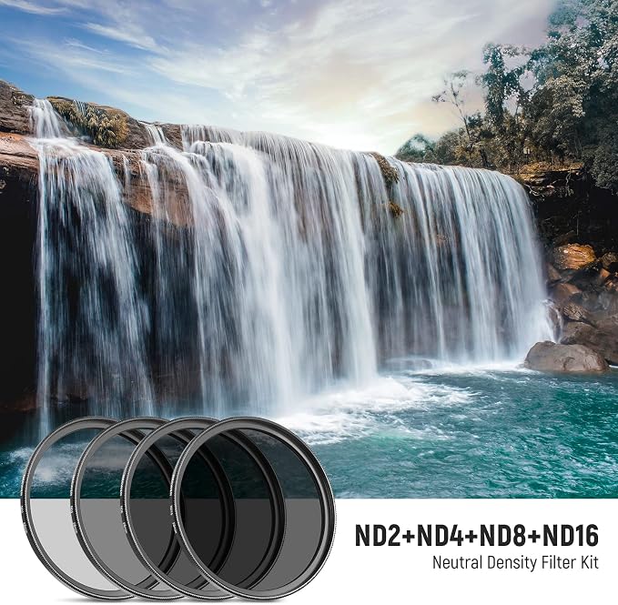NEEWER Fixed ND Filter Kit 58mm ND2 ND4 ND8 ND16 Neutral Density Filter and - Image 2
