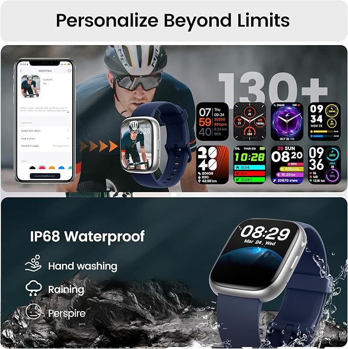 Smart Watch with Alexa Built-in, 1.83" HD Touchscreen Fitness Tracker with - Image 6
