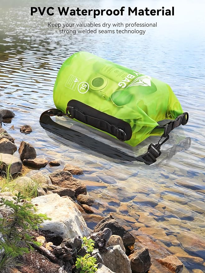 HEETA Dry Bag Waterproof for Women Men, 5L/10L/20L/30L/40L Roll Top Lightweight - Image 3