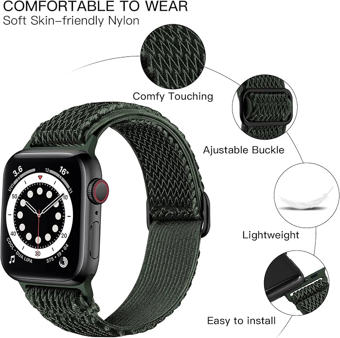 Lerobo Stretchy Nylon Solo Loop Band, Compatible - Image 3