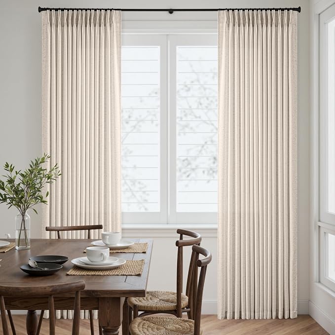 Memory Trained Pinch Pleated Curtains 102 Inches Long, Viral Linen Pinch Pleat - Image 5