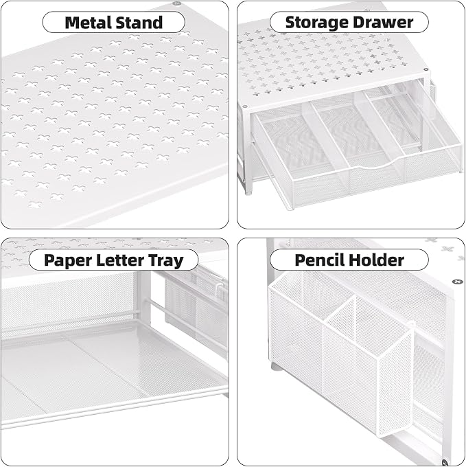 Marbrasse Metal Printer Stand for Desk - Image 3