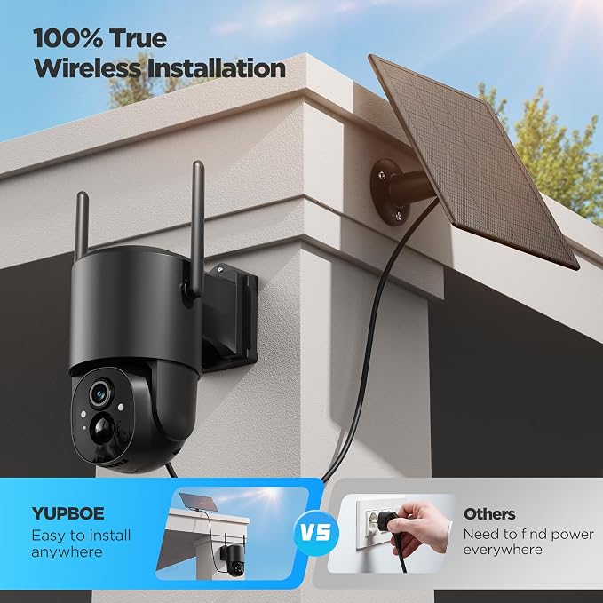 YUPBOE Security Cameras Wireless Outdoor Solar: Battery Cameras - Image 3