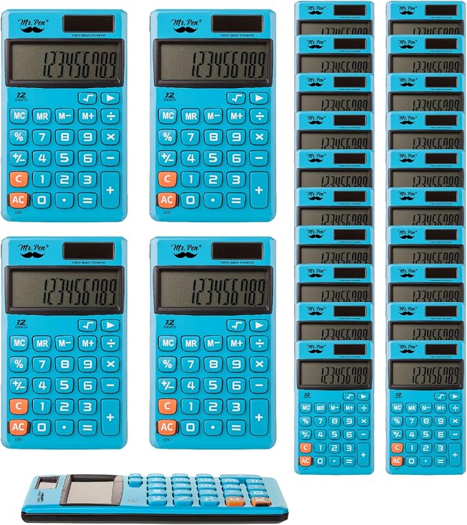 Mr. Pen- Standard Function Calculator, 24 Pack, 12 Digits by MrPen