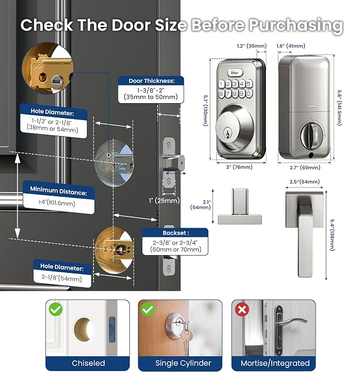 Veise Keyless Entry Door Lock - Image 12