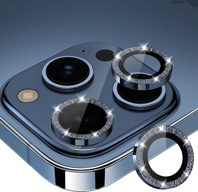for iPhone 15 Pro/iPhone 15 Pro Max Camera Lens Protector Bling Individual by Xfilm