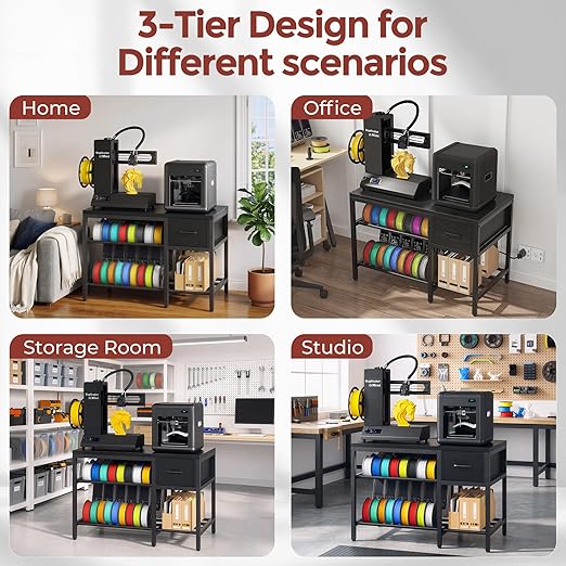 3D Printer Stand with Filament Storage – Heavy Duty Metal 3D Printer Table with - Image 4