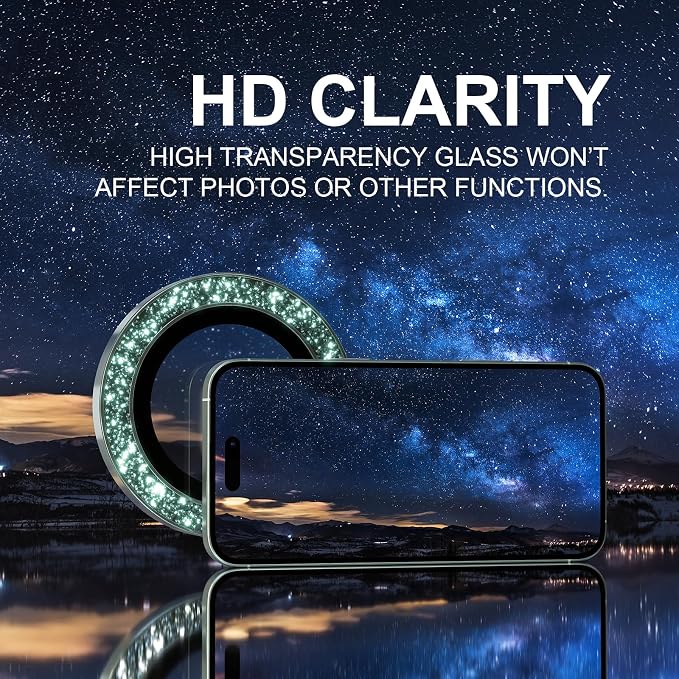 Choiche Compatible for iPhone 16 /iPhone 16 Plus Camera Lens Protector Bling - Image 5