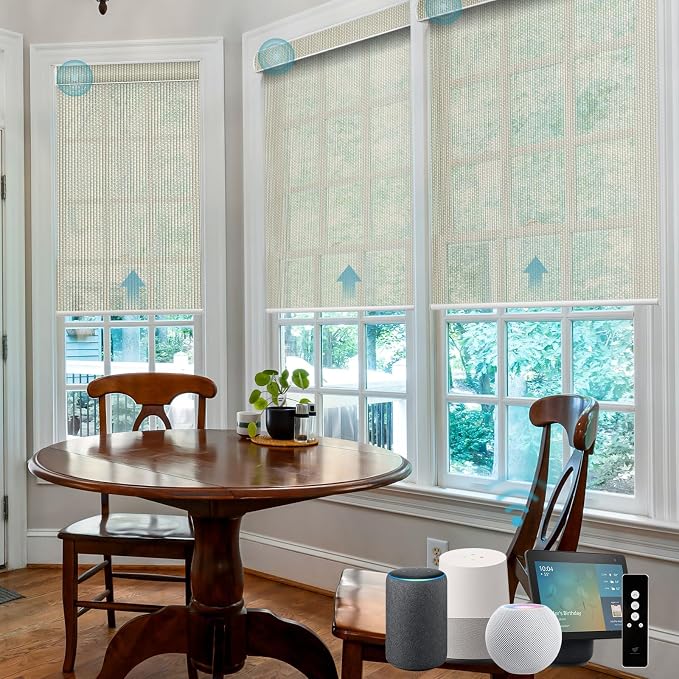 SmartWings Motorized Shades 5% Openness Work by SmartWings
