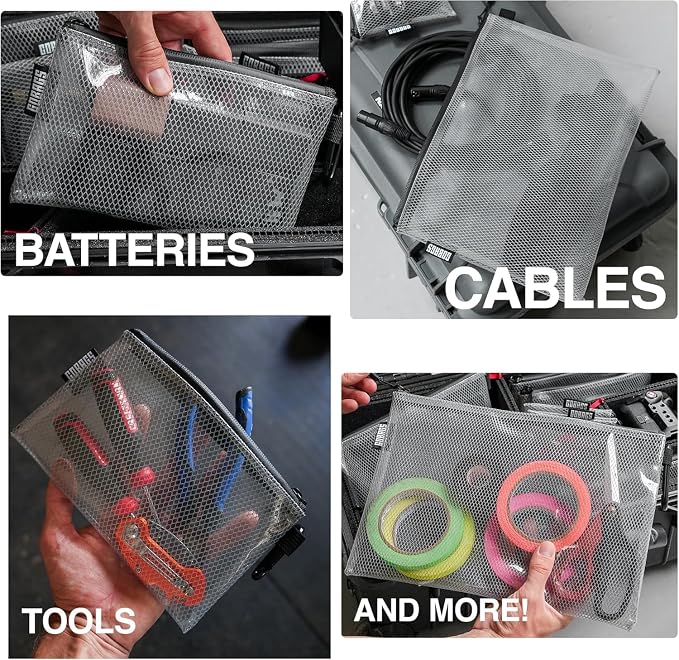 GOBAGS Air Production Extra-Small Clear Zipper Pouch – Cable Organizer & Travel - Image 4