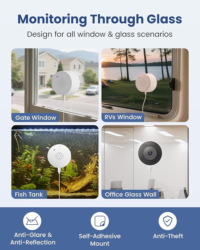 3MP 2K Window Camera, 2.4GHz WiFi 6 Window Security Camera, Smart AI Detection - Image 4