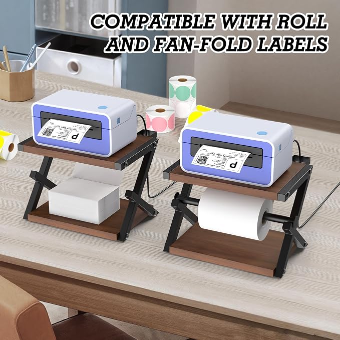 Alyoen Label Holder for Rolls and Fan-Fold Labels, Thermal Shipping Label - Image 3