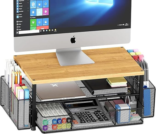 OPNICE Desk Organizers and Accessories, 2-Tier Computer Monitor Stand by OPNICE