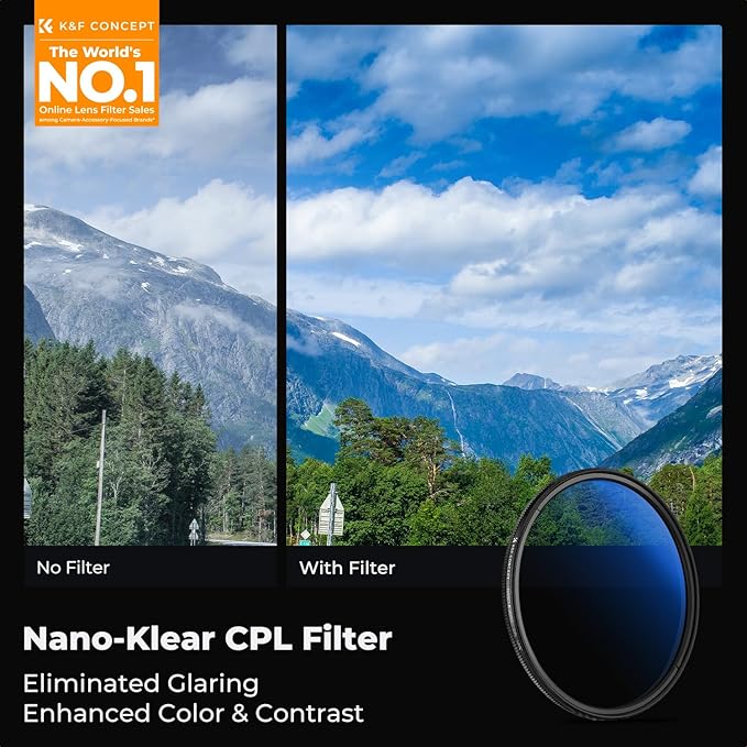 K&F CONCEPT 40.5mm Circular Polarizer Filter Ultra-Slim 18 Multi-Coated Optical - Image 2