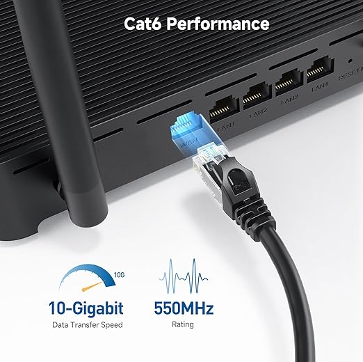 Cable Matters 10Gbps 5-Pack Snagless Cat 6 Ethernet Cable - 10ft - Image 3
