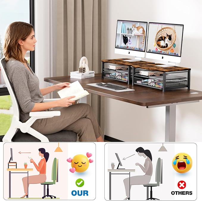 OPNICE Computer Monitor Stand Riser, Desk Organizer - Image 4