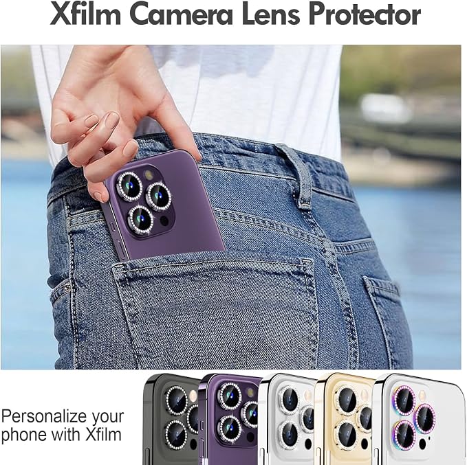for iPhone 14 Pro/14 Pro Max Camera Lens Protector Bling, 9H Hardness - Image 5
