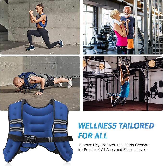 ZELUS Weighted Vest, 6lb/8lb/12lb/16lb/20lb/25lb/30lb Weight Vest - Image 6