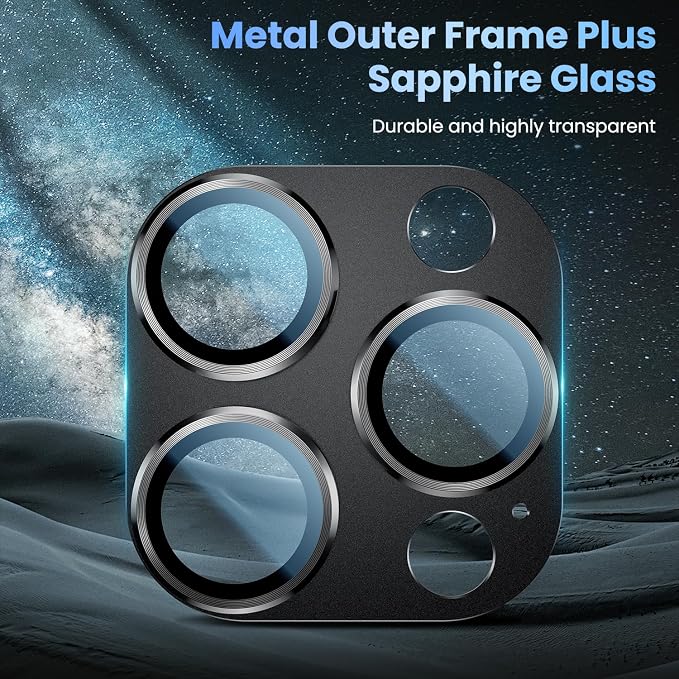 Uyiton Compatible with Phone 16 Pro/Phone 16 Pro Max Camera Lens Protector - Image 4