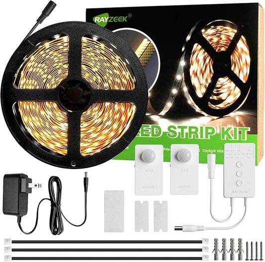 RAYZEEK Wireless Motion Activated LED Strip Lights, 19.7FT LED Strip Lights by RAYZEEK