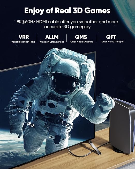 Highwings Short HDMI Cable 2FT/0.7M, HDMI 2.1 Cable Ultra High Speed, Compatible - Image 5