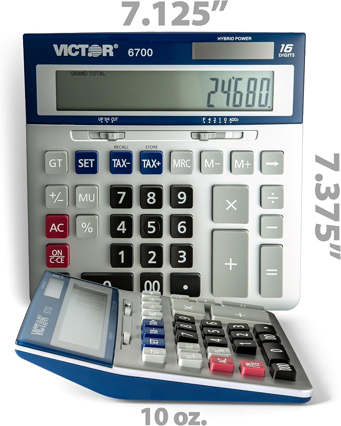 Victor 6700 Large Desktop Calculator, 16-Digit LCD - Image 6
