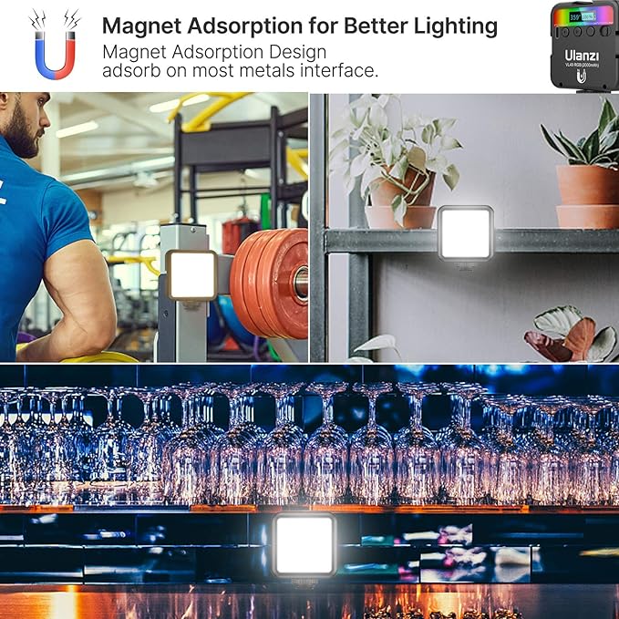 ULANZI VL49 RGB Video Lights, LED Camera Light 360° Full Color Portable - Image 4
