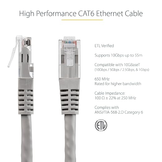 StarTech 2ft CAT6 Ethernet Cable - Image 2