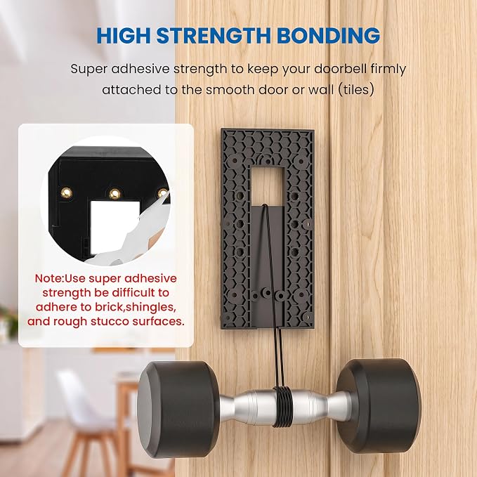 No-Drill Adhesive Doorbell Mount - Image 3