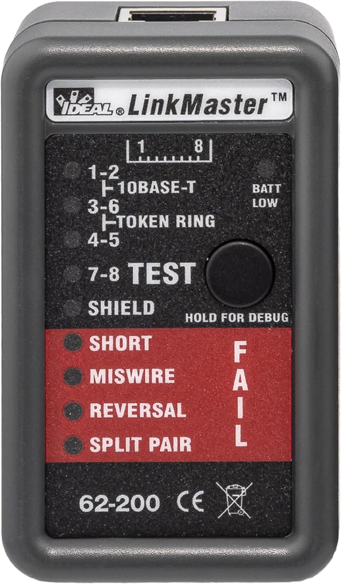 IDEAL INDUSTRIES INC. 62-200 Linkmaster UTP/STP Wire Map Cable Tester - Image 7