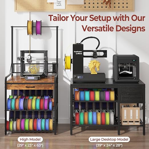 3D Printer Stand with Filament Storage – Heavy Duty Metal 3D Printer Table with - Image 8