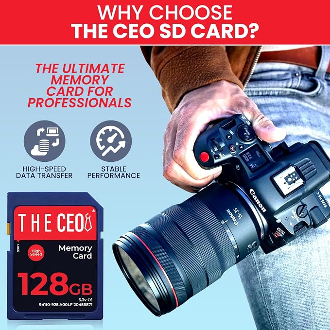THE CEO SD Card for Camera 128GB Class 10 Memory Card UHS-I Compatible - Image 6