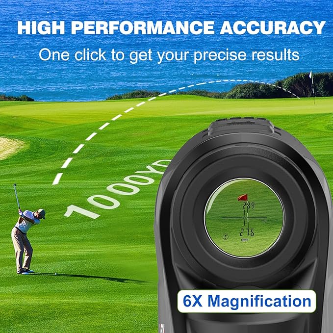 Precision Laser Rangefinder for Golf & Hunting, 800/1000/1300 m Range, 6X - Image 4