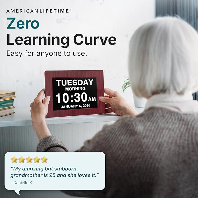 American Lifetime New 2026 Dementia Clock Large Digital Clock - Image 6