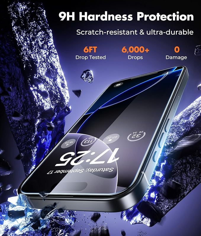 UNBREAKcable iPhone 16 Pro Screen Protector 3-Pack, Upgraded Dual-Tempered - Image 3