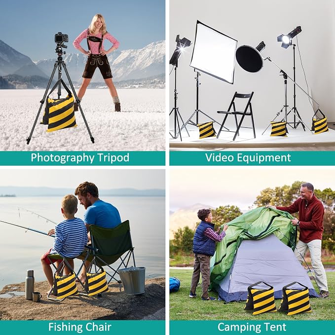 Aimosen 4 Packs Yellow Sandbag Weight Bags - Image 6
