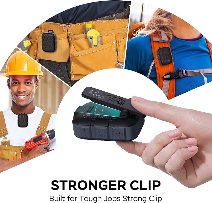 INSMY Wearable Bluetooth Speakers, IP67 Waterproof, Clip-On Portable Small - Image 4