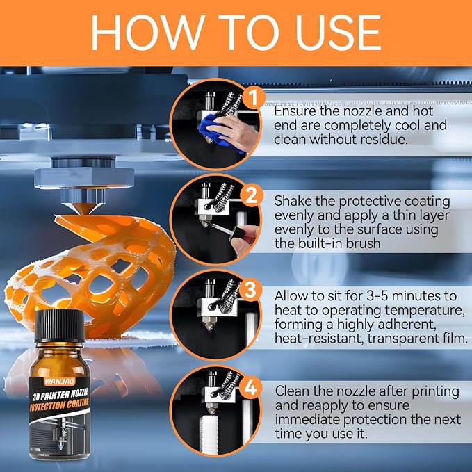 3D Printer Nozzle Protection Coating, 3D Printer Nozzle Cleaner High Temperature - Image 6