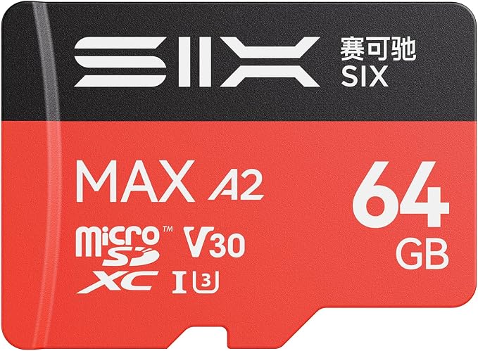 SIX M200 64GB Micro SD Card Read Up to 190MB/s by SIXMemory