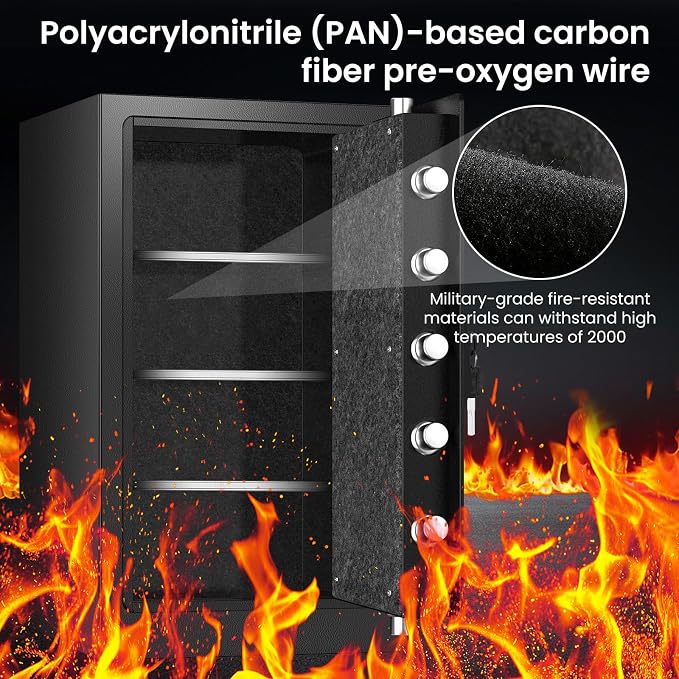 Fireproof Safe for Home, 7  Heavy Duty Fire Proof safes for Home Use - Image 3