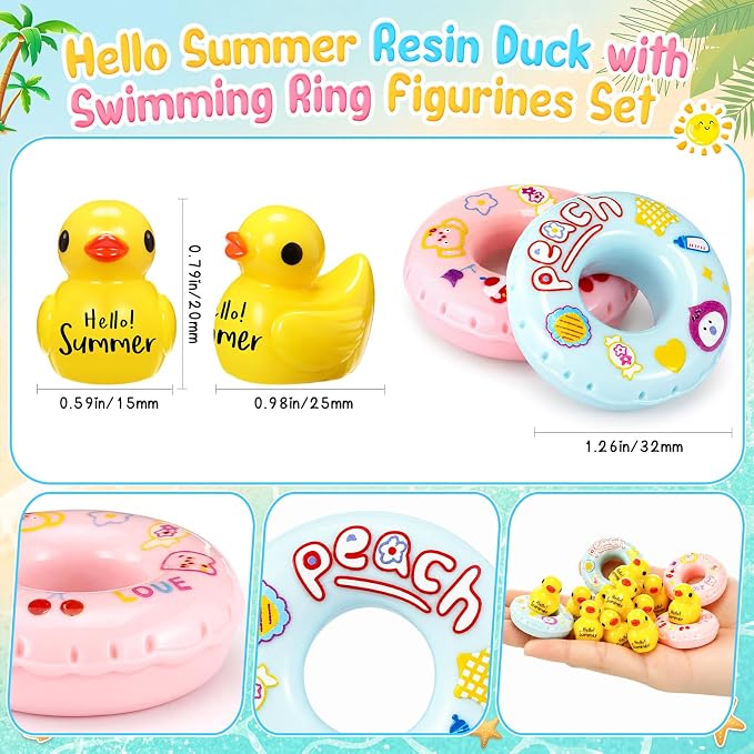 Skylety 30 Pcs Summer Resin Ducks Cruise Ducks - Image 2