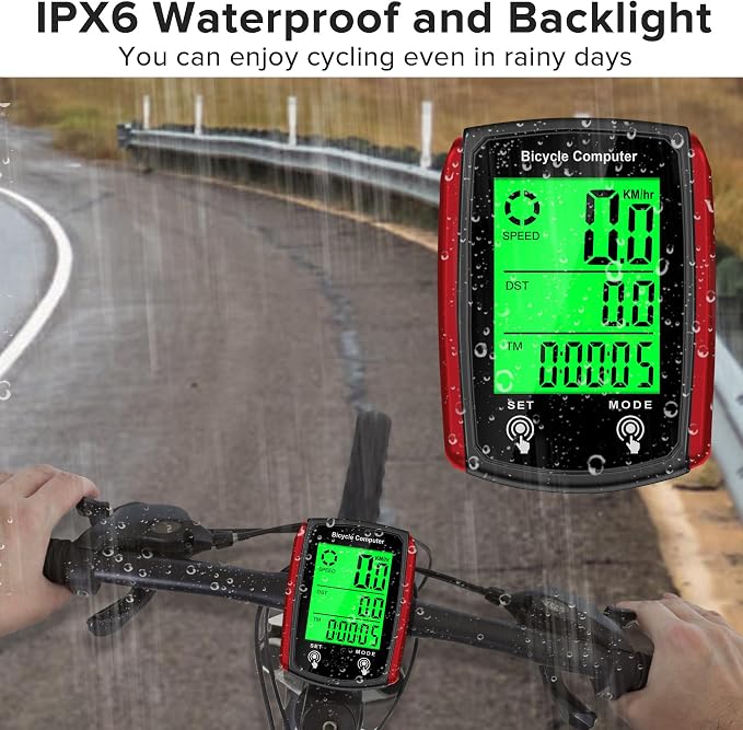 Bike Computer and Bicycle Odometer Wired MPH KM/H Bike Speedometer - Image 4